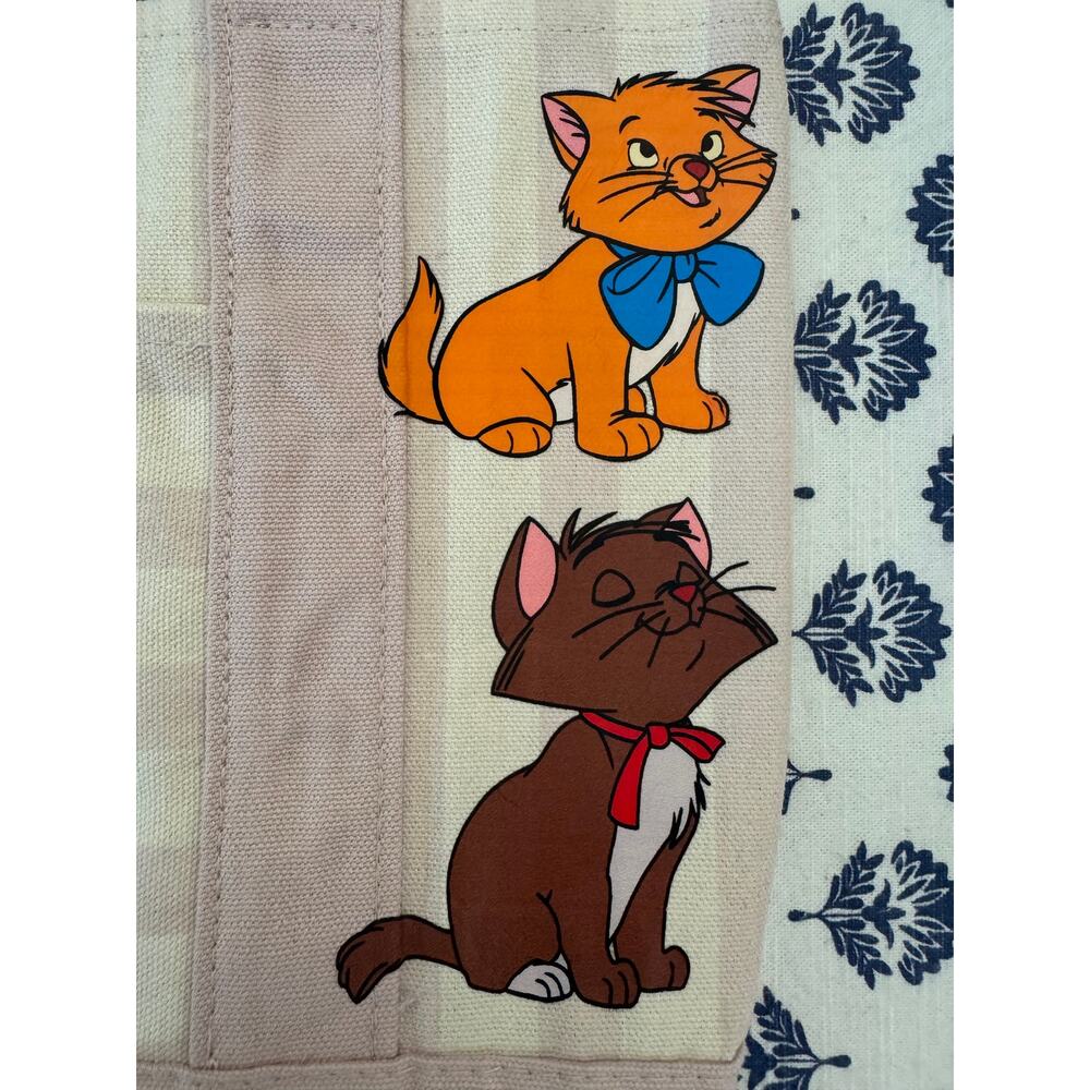 Disney Striped Marie Toulouse Berlioz Custom Made Trader Joes Mini Tote - Picture 5 of 6